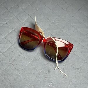 Coach HC8173 53913J Red Blue Crystal Gradient Sunglasses Women Designer